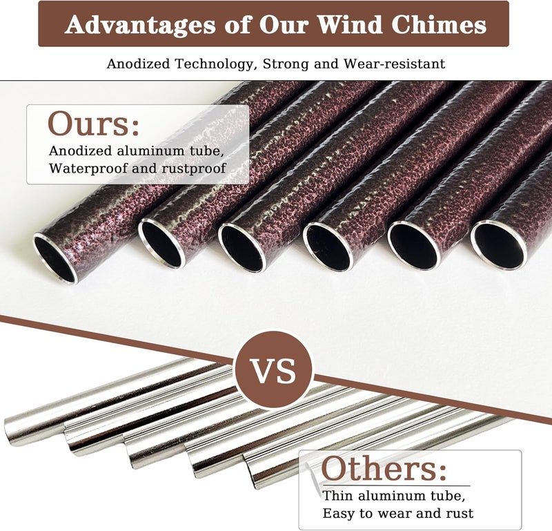 Soopau Sister Gifts, 32" Bronze Wind Chimes Sister Gifts for Women, Gifts for Sister, Sisters Gifts from Sister, Gifts for Sister in Law, Best Sister Ever Gifts - Image 5